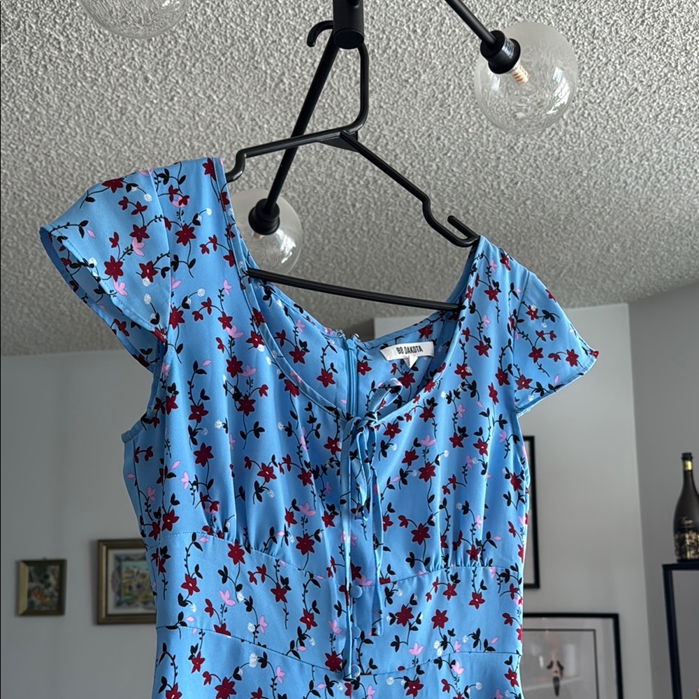 Blue Floral Dress - Picture 3 of 6